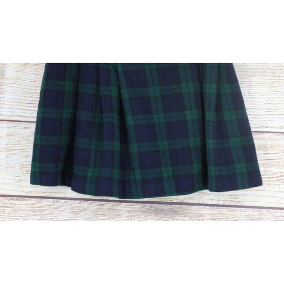 VINTAGE Tracy Evans Womens Juniors Sz 7 Pleated High Rise Plaid Mini Skirt Navy - Picture 3 of 6
